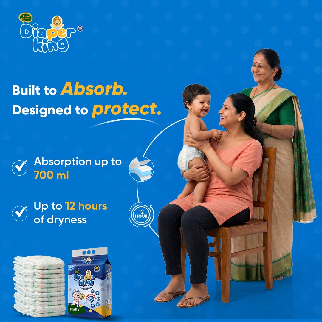 Diaper King Fluffy Diaper Pants 60 Pcs Small